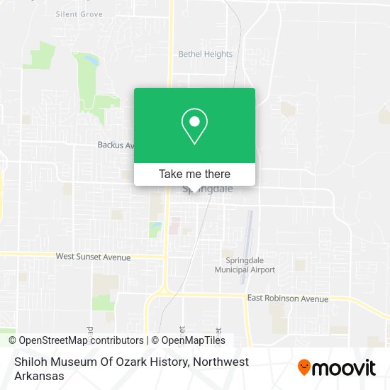 Shiloh Museum Of Ozark History map