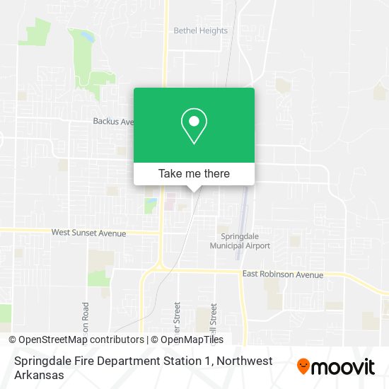 Springdale Fire Department Station 1 map
