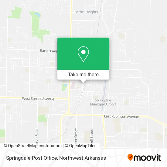 Springdale Post Office map