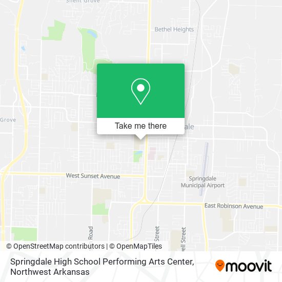 Springdale High School Performing Arts Center map