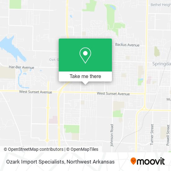 Mapa de Ozark Import Specialists