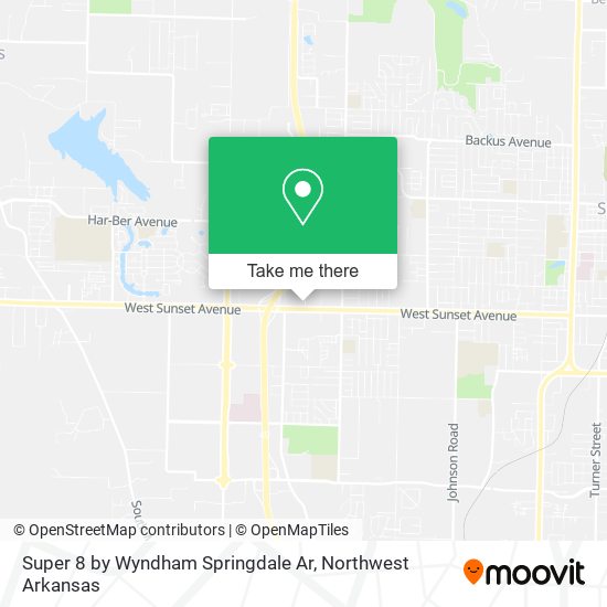 Mapa de Super 8 by Wyndham Springdale Ar