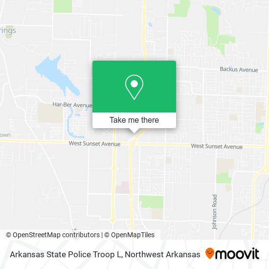 Arkansas State Police Troop L map