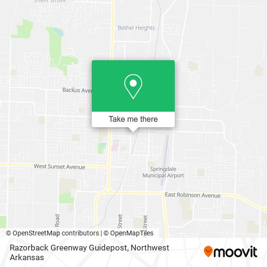Razorback Greenway Guidepost map