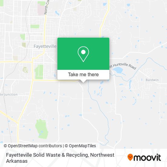 Mapa de Fayetteville Solid Waste & Recycling