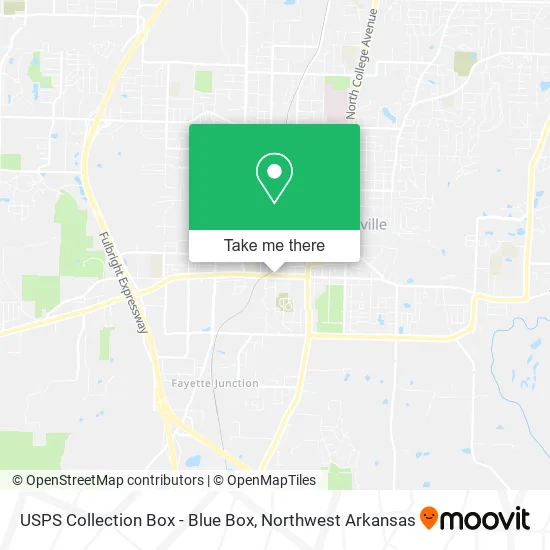 USPS Collection Box - Blue Box map