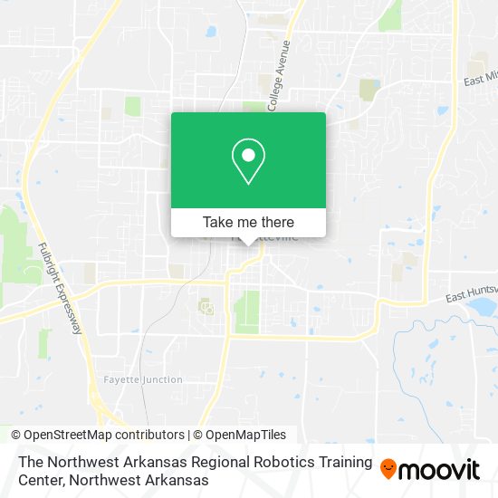 The Northwest Arkansas Regional Robotics Training Center map