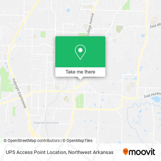 UPS Access Point Location map