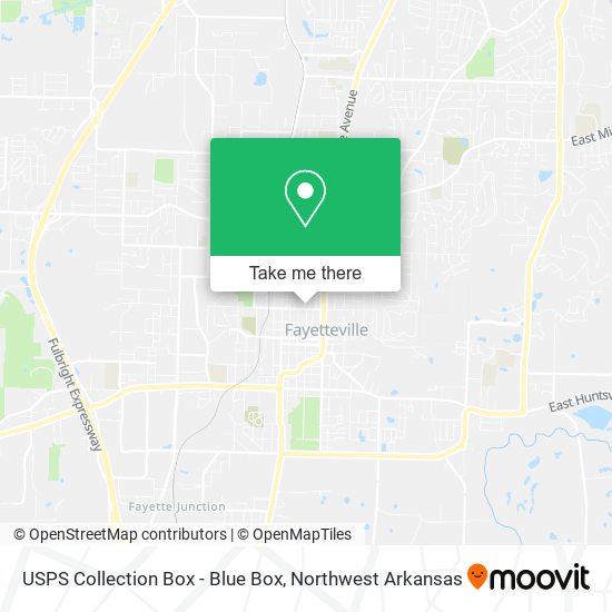 Mapa de USPS Collection Box - Blue Box