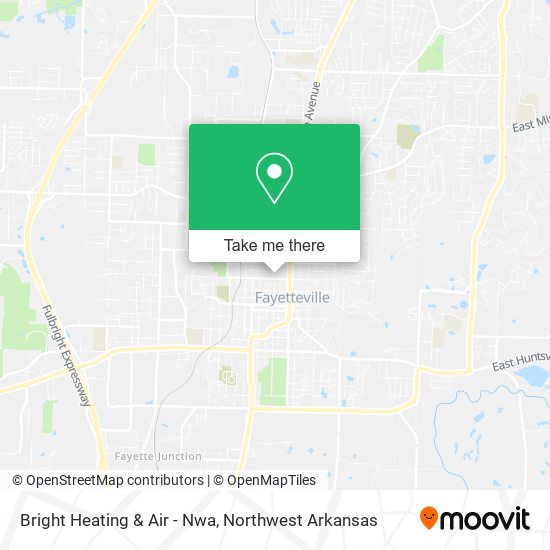 Bright Heating & Air - Nwa map