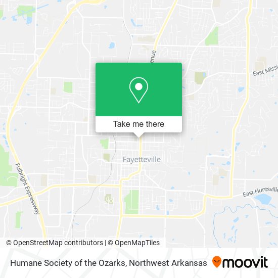 Humane Society of the Ozarks map