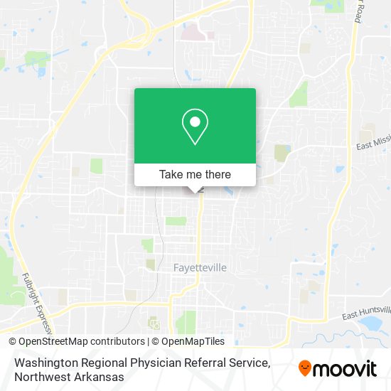 Mapa de Washington Regional Physician Referral Service