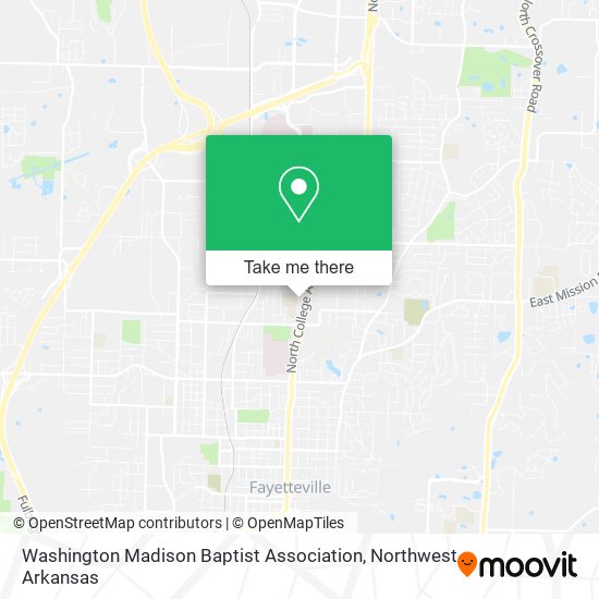 Mapa de Washington Madison Baptist Association