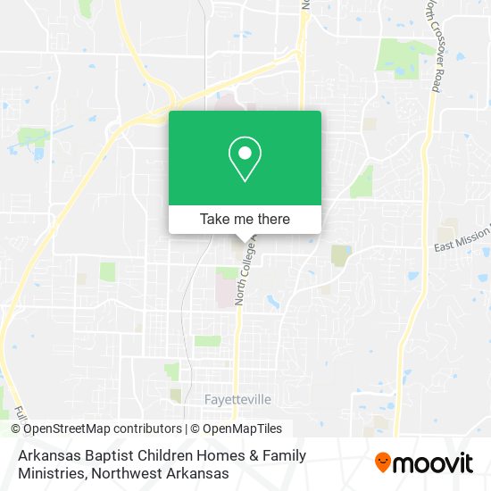 Mapa de Arkansas Baptist Children Homes & Family Ministries