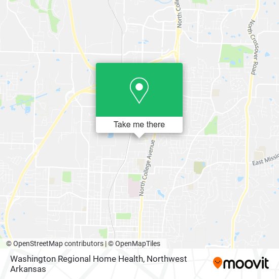 Washington Regional Home Health map