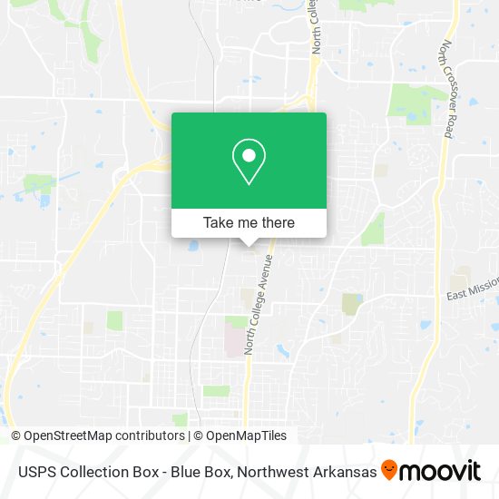 USPS Collection Box - Blue Box map