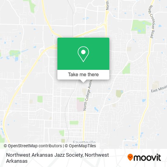 Northwest Arkansas Jazz Society map
