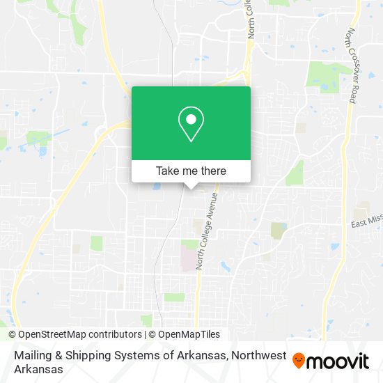 Mapa de Mailing & Shipping Systems of Arkansas