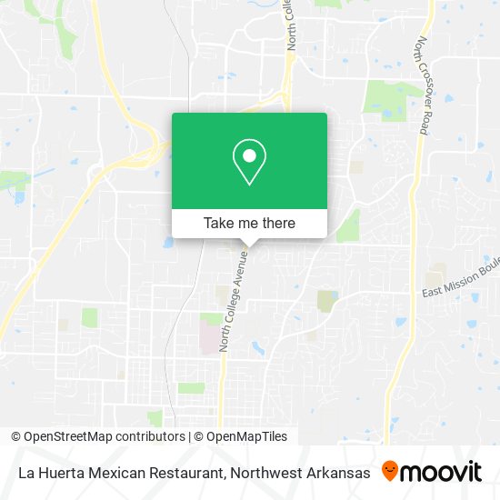 Mapa de La Huerta Mexican Restaurant