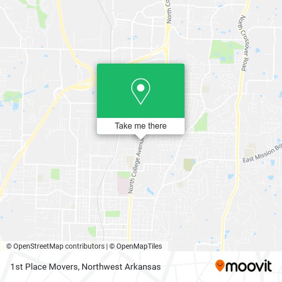 1st Place Movers map