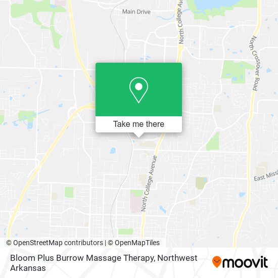 Mapa de Bloom Plus Burrow Massage Therapy