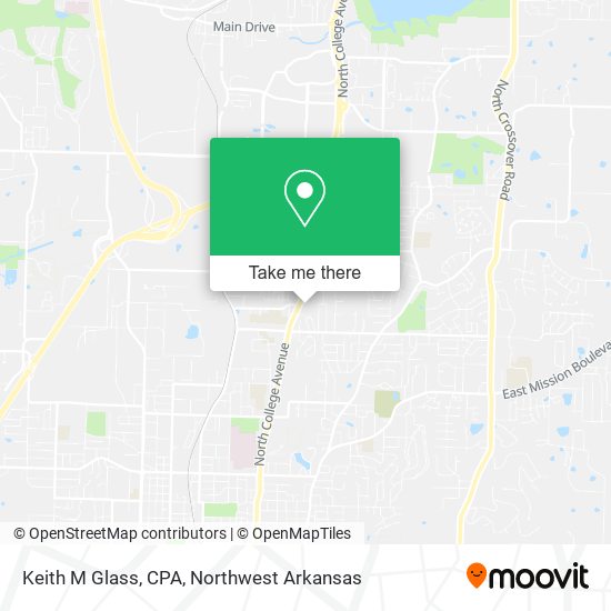 Keith M Glass, CPA map