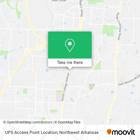 UPS Access Point Location map