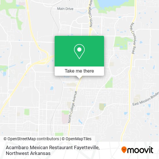 Mapa de Acambaro Mexican Restaurant Fayetteville