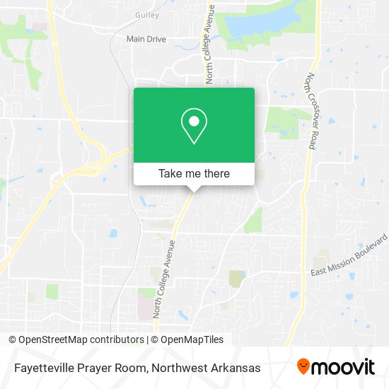 Mapa de Fayetteville Prayer Room