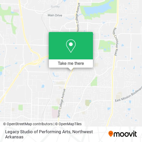 Legacy Studio of Performing Arts map
