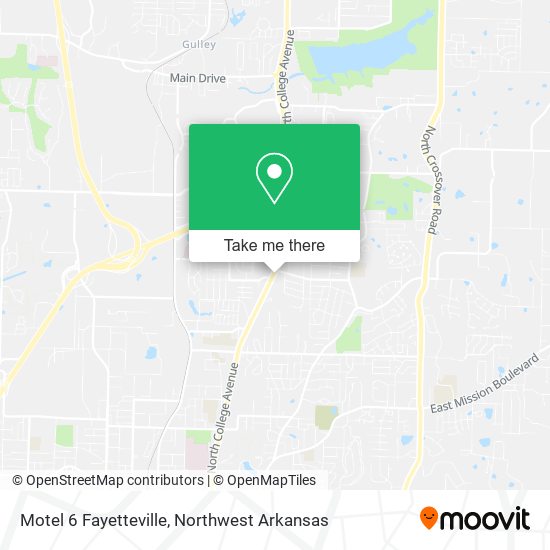 Mapa de Motel 6 Fayetteville