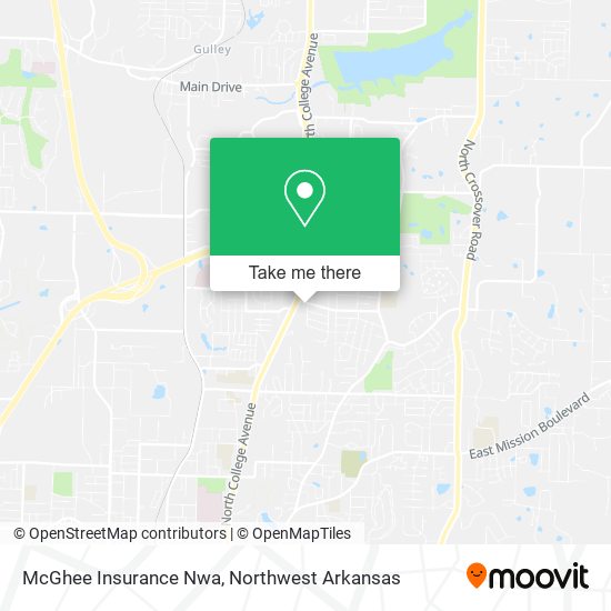 McGhee Insurance Nwa map