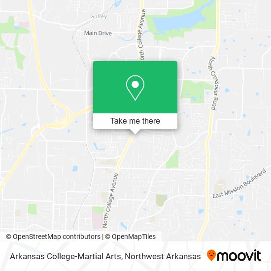 Mapa de Arkansas College-Martial Arts