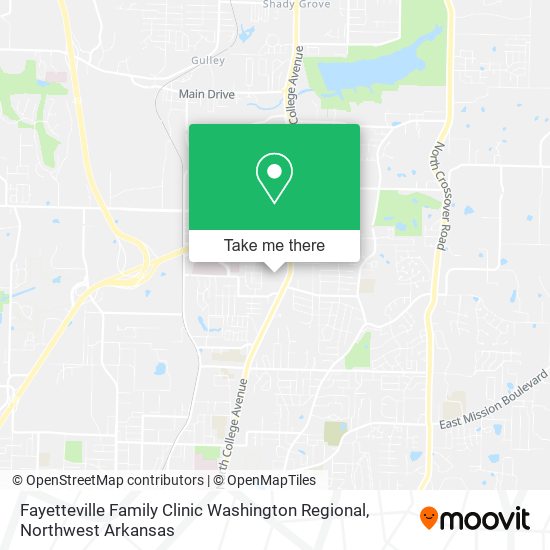 Mapa de Fayetteville Family Clinic Washington Regional