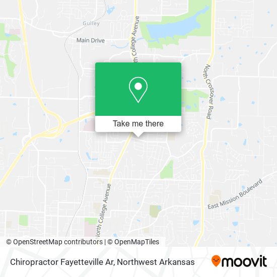 Chiropractor Fayetteville Ar map