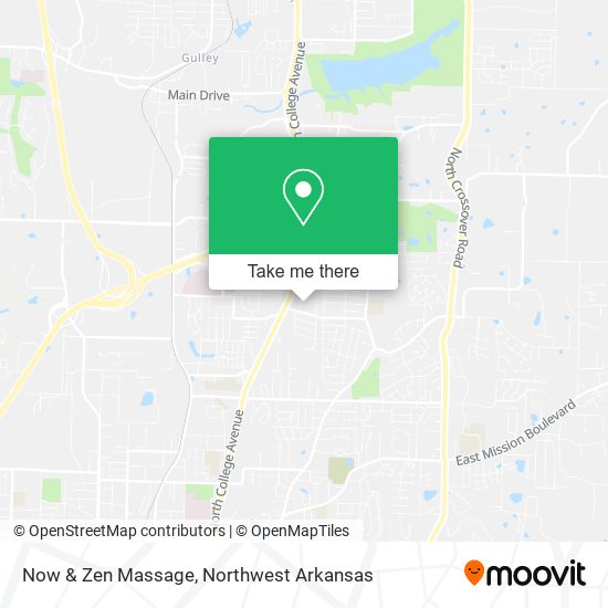 Now & Zen Massage map