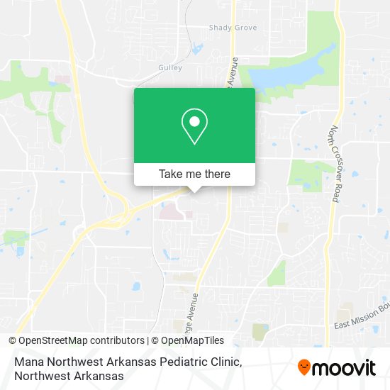 Mana Northwest Arkansas Pediatric Clinic map