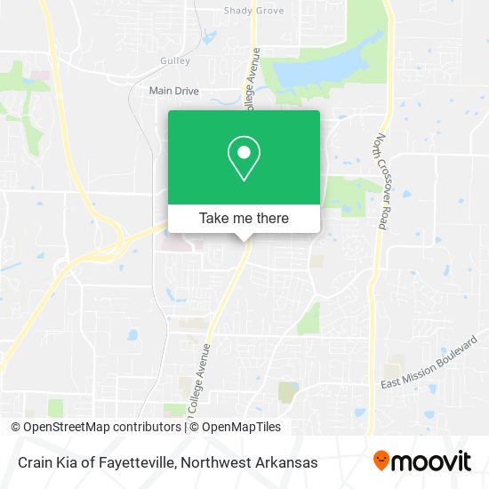 Crain Kia of Fayetteville map