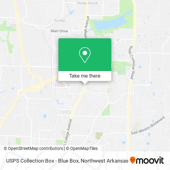 USPS Collection Box - Blue Box map