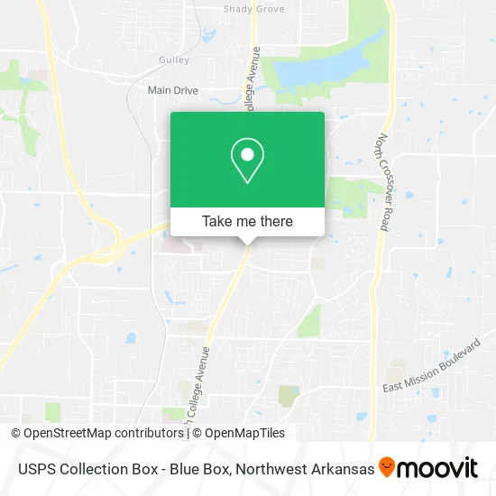 USPS Collection Box - Blue Box map