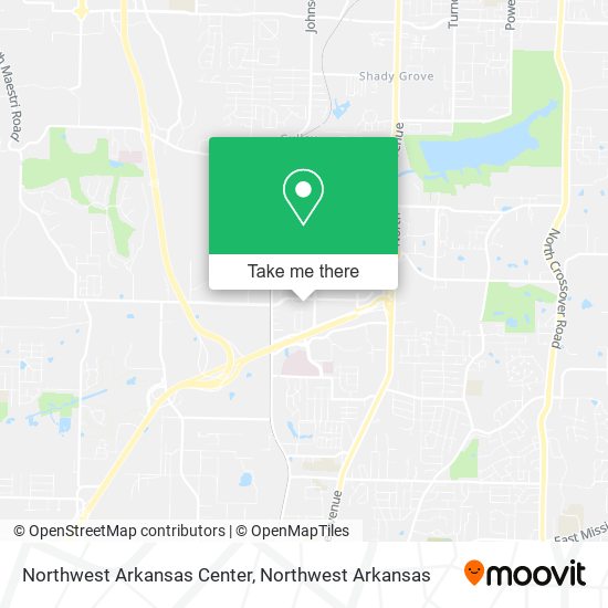 Northwest Arkansas Center map
