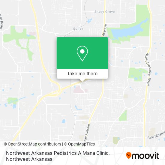 Northwest Arkansas Pediatrics A Mana Clinic map