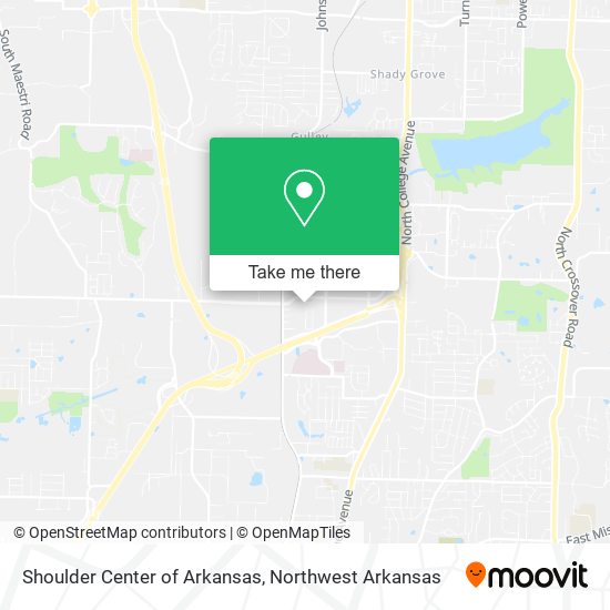 Shoulder Center of Arkansas map