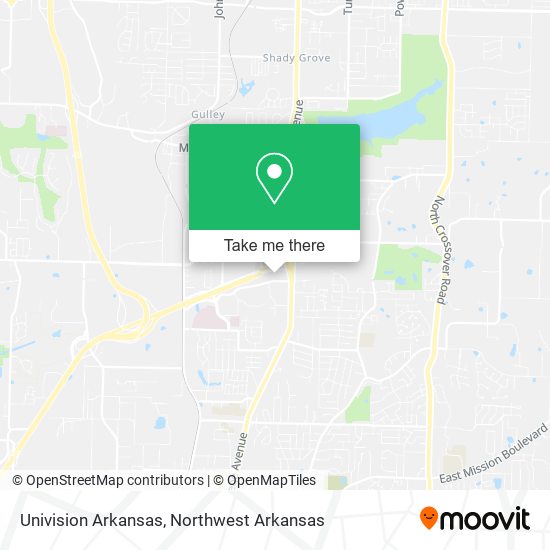 Mapa de Univision Arkansas