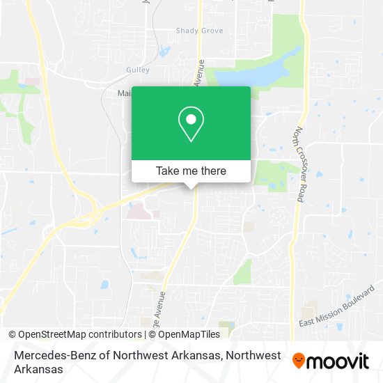 Mercedes-Benz of Northwest Arkansas map