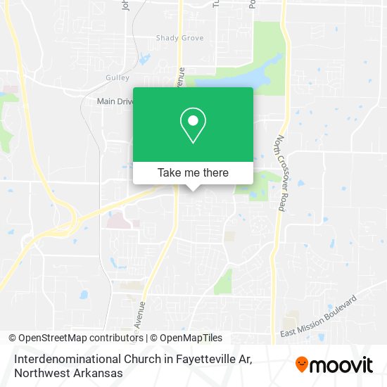 Interdenominational Church in Fayetteville Ar map