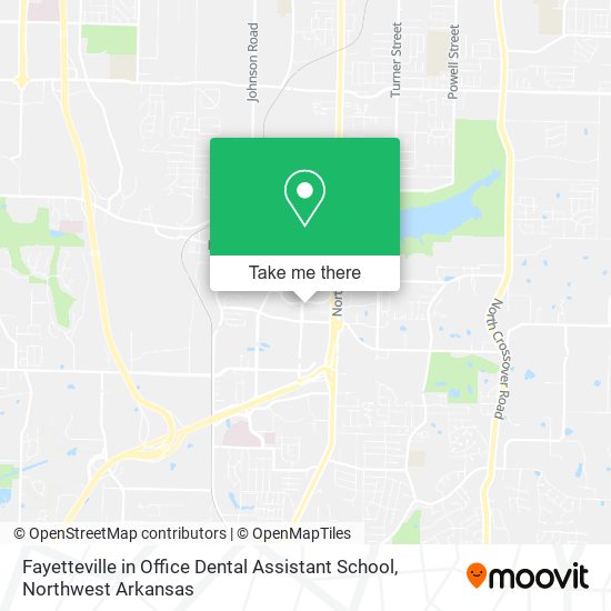 Mapa de Fayetteville in Office Dental Assistant School