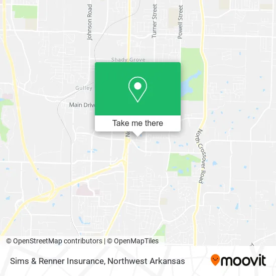Sims & Renner Insurance map
