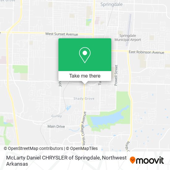 McLarty Daniel CHRYSLER of Springdale map