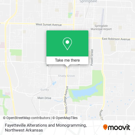 Mapa de Fayetteville Alterations and Monogramming